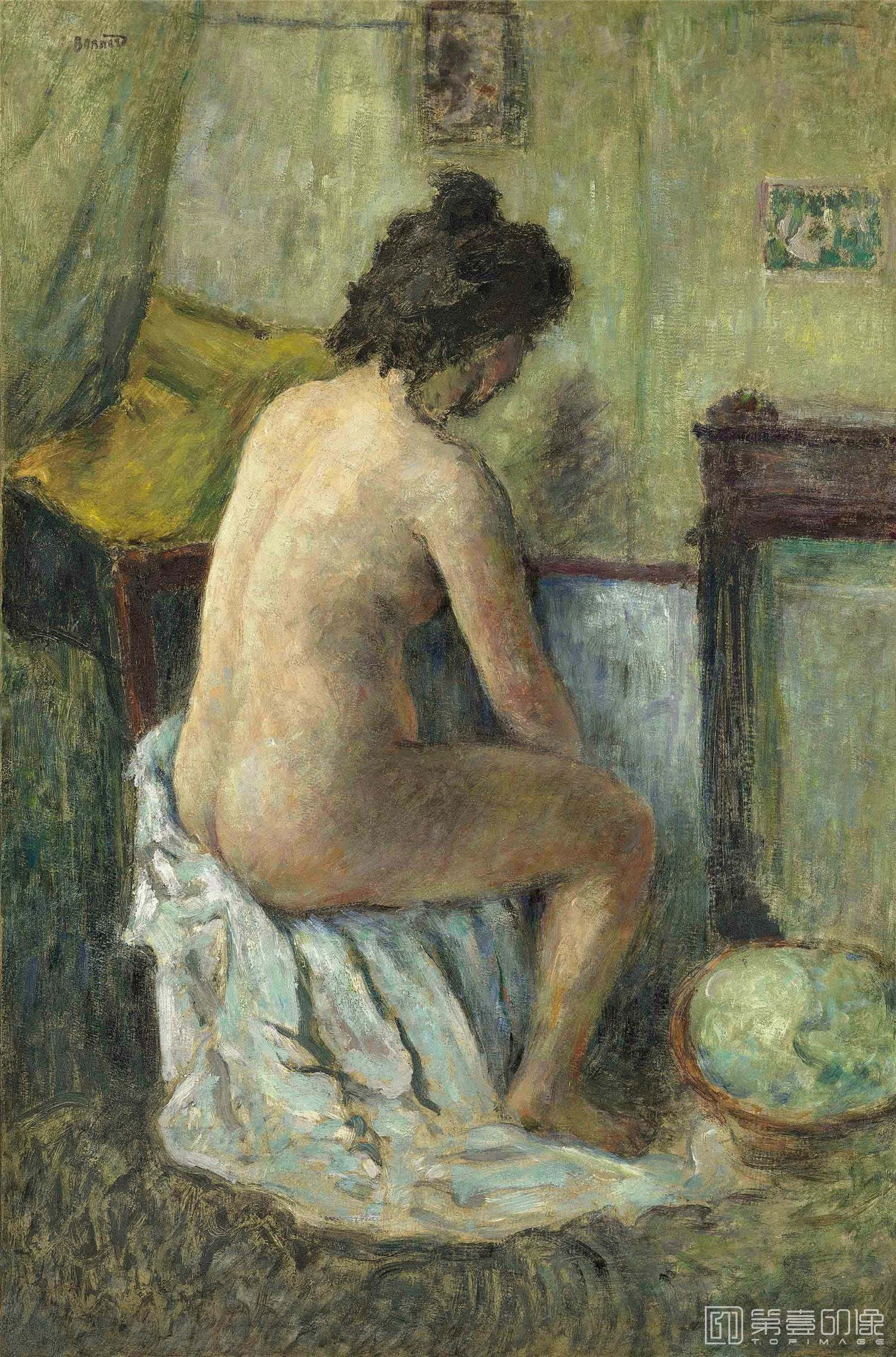 油画-FEMME NUE ASSISE